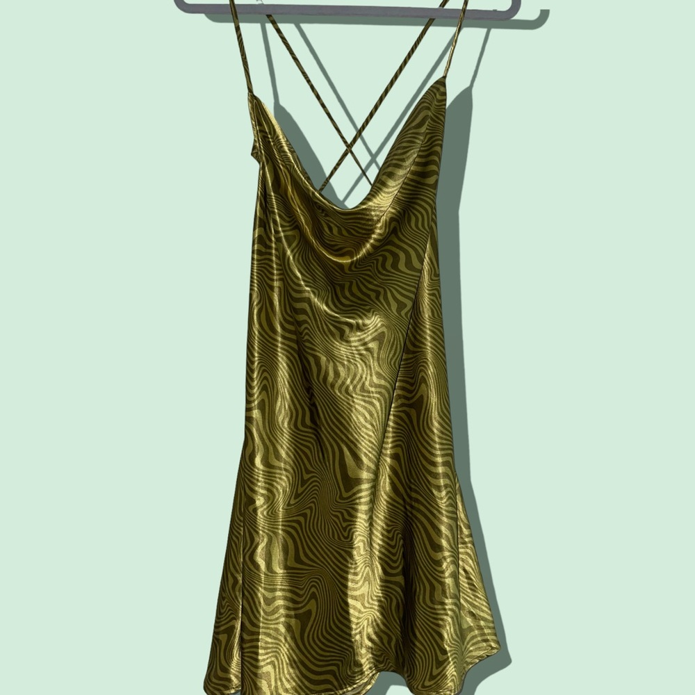 H&M Groovy Green Slip Dress